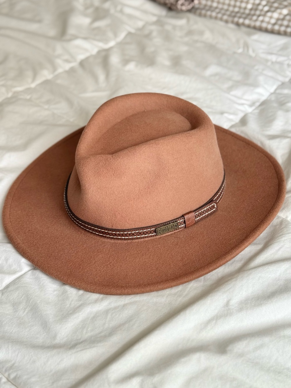 SOLD ~ RedHead Wool Felt Western Hat with Leather Band - Size M